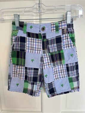 Janie and Jack Patchwork Shorts Boys,  Size 5, 100% Cotton